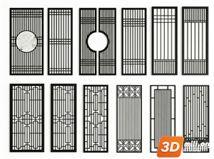 Folding screen Skp Files 